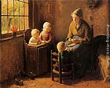 Bernard Jean Corneille Pothast Canvas Paintings - At Mothers Knee